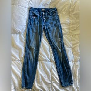 Mother denim jeans the pixie graffiti girl size 29
